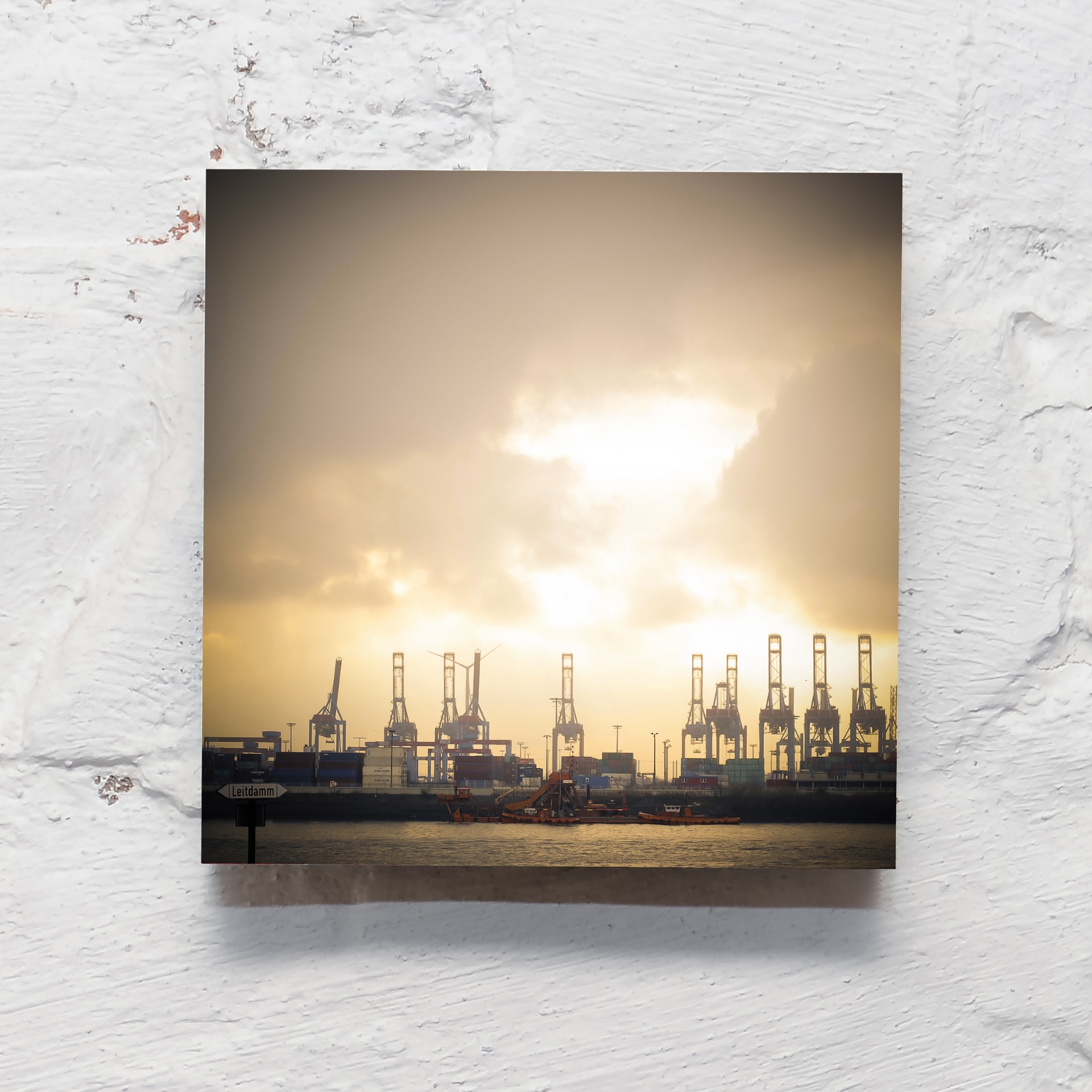 Hamburg auf Holz - Sonne
