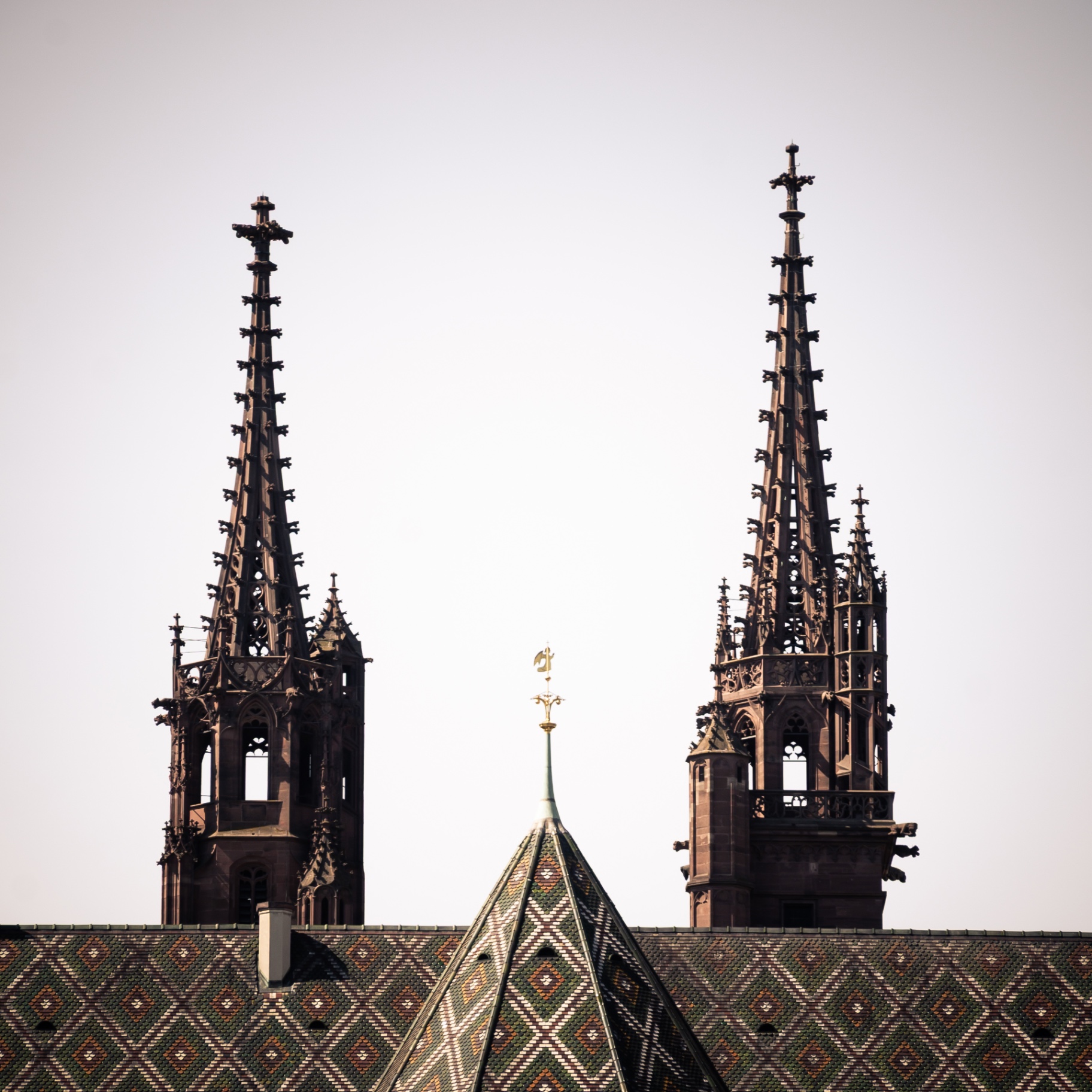 Basel auf Holz - Münster Türme