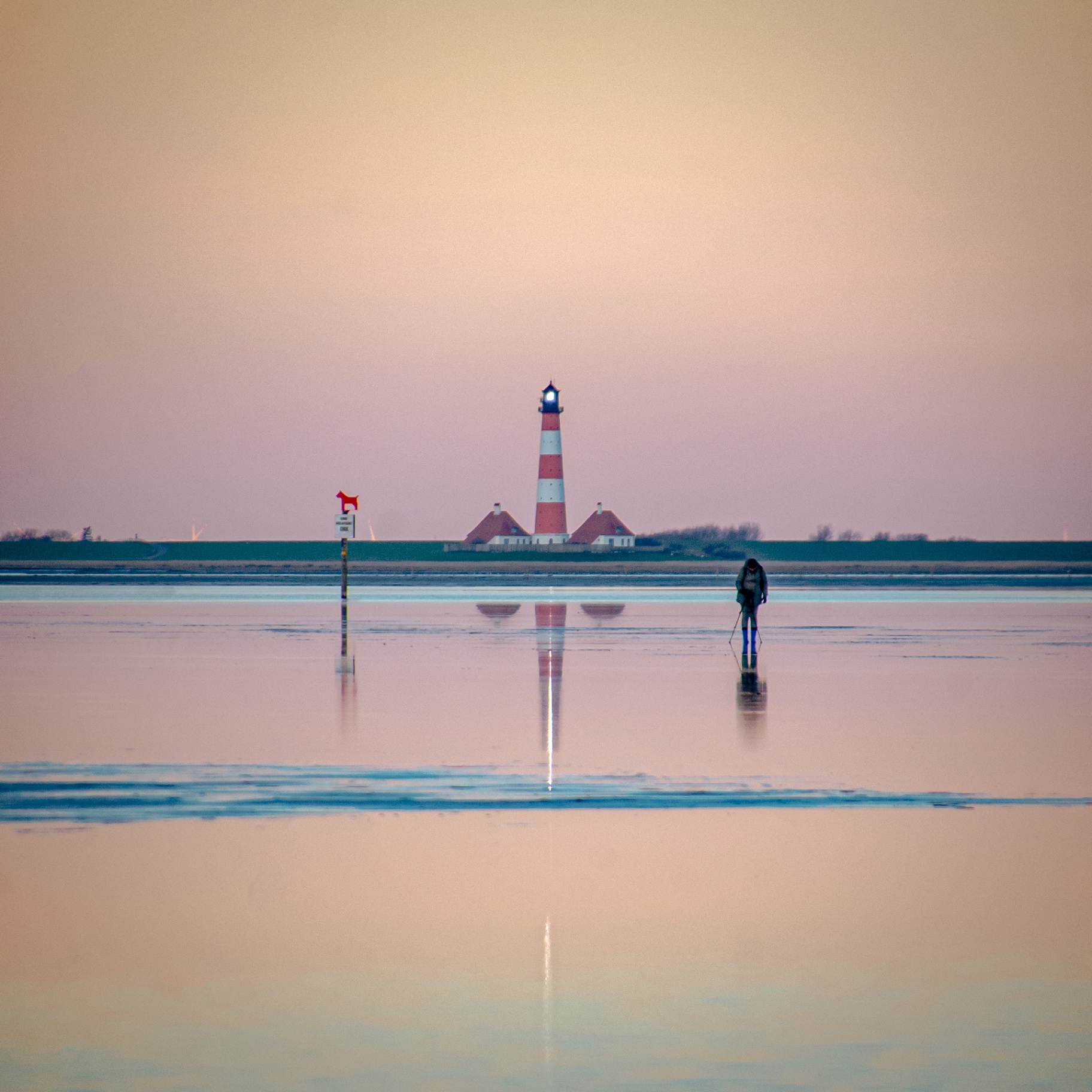 St. Peter-Ording auf Holz - Leuchtturm Westerhever