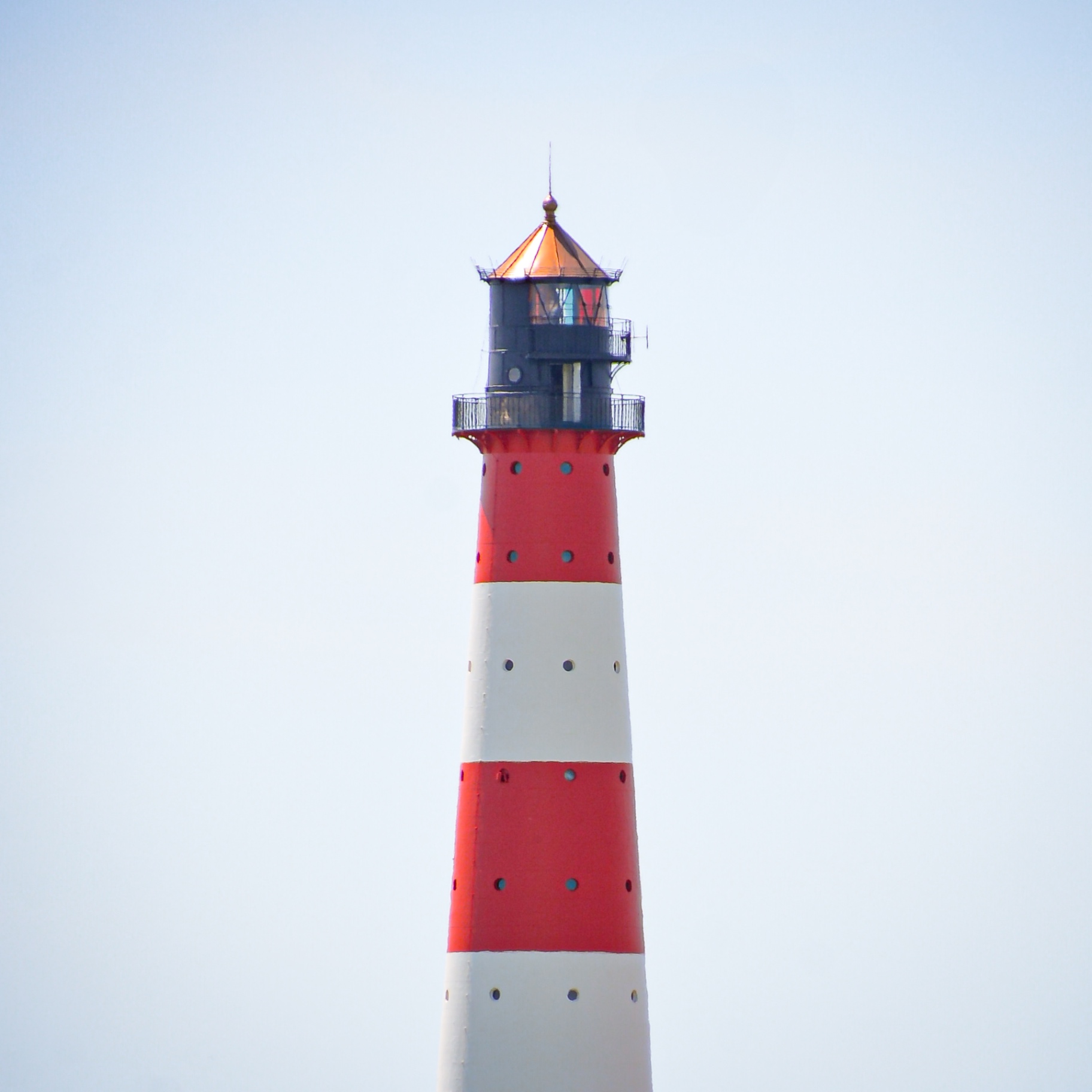 St. Peter-Ording auf Holz - Leuchtturm-Spitze Westerhever