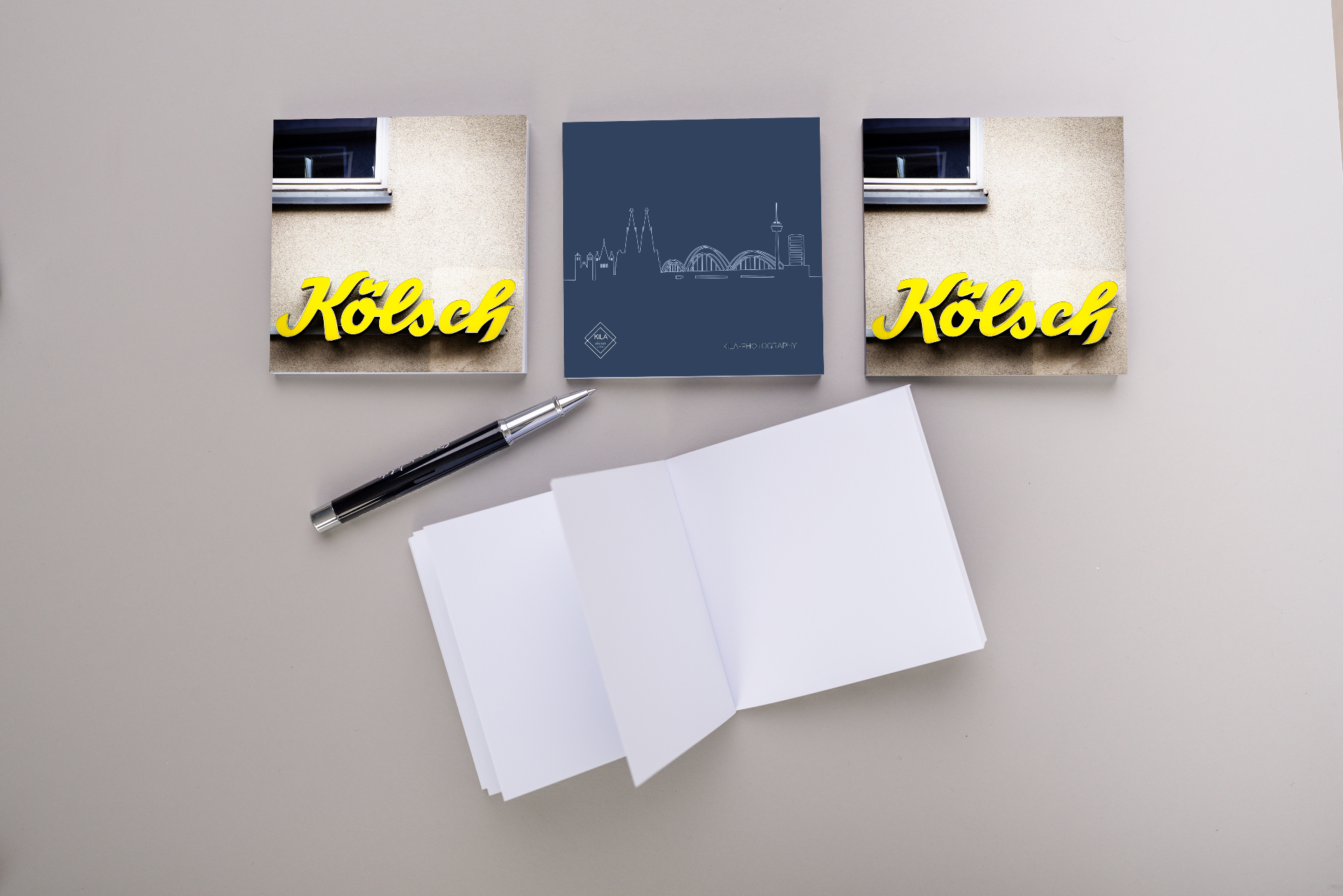 Kölsch Fotoquadrate mit Notizbuch