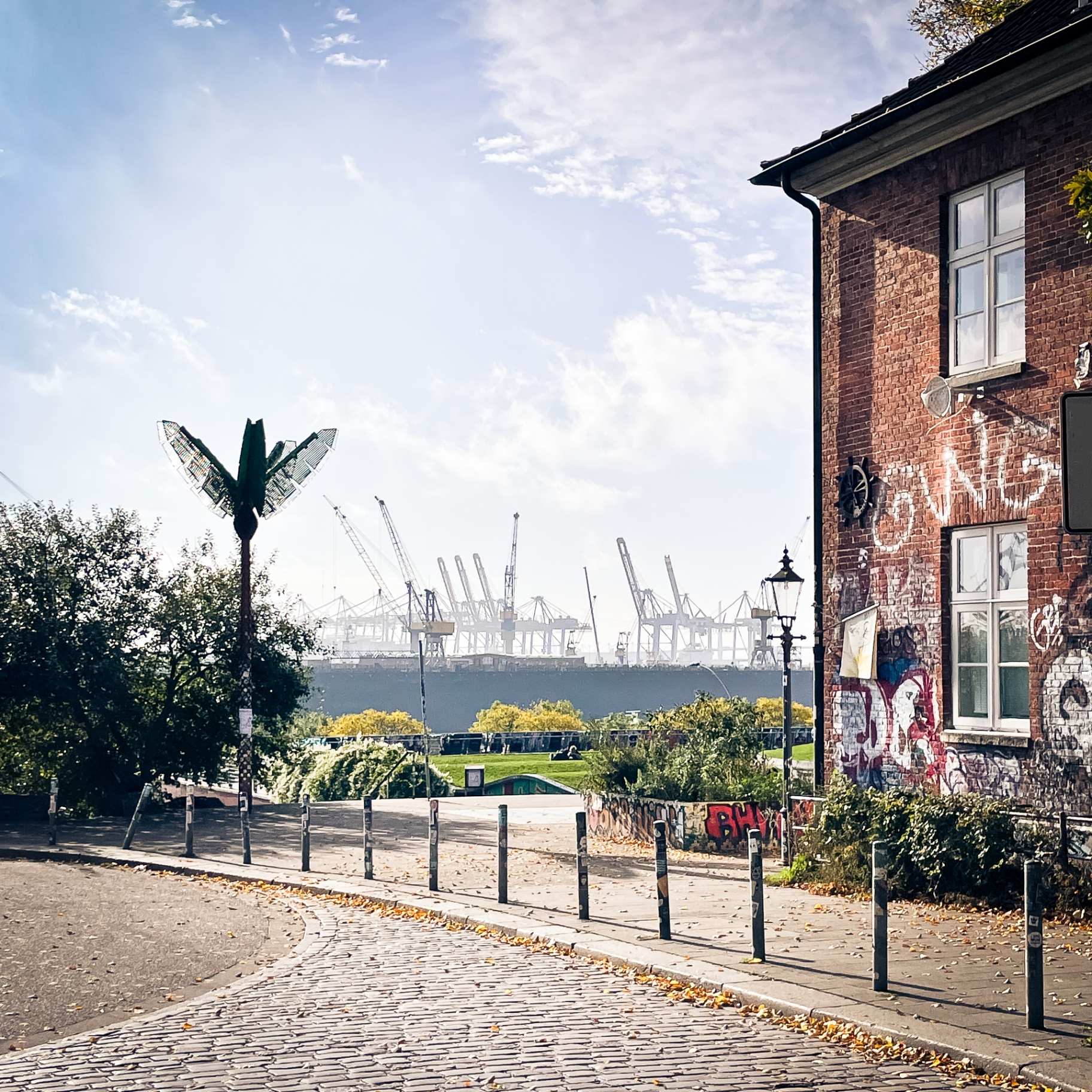 Hamburg auf Holz - Palme St. Pauli