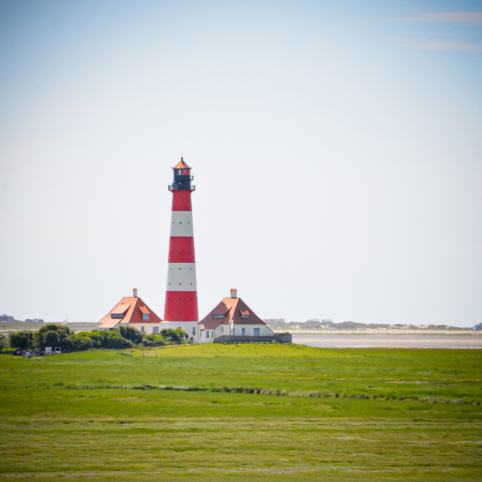 St. Peter-Ording auf Holz - Leuchtturm Westerhever im Sommer