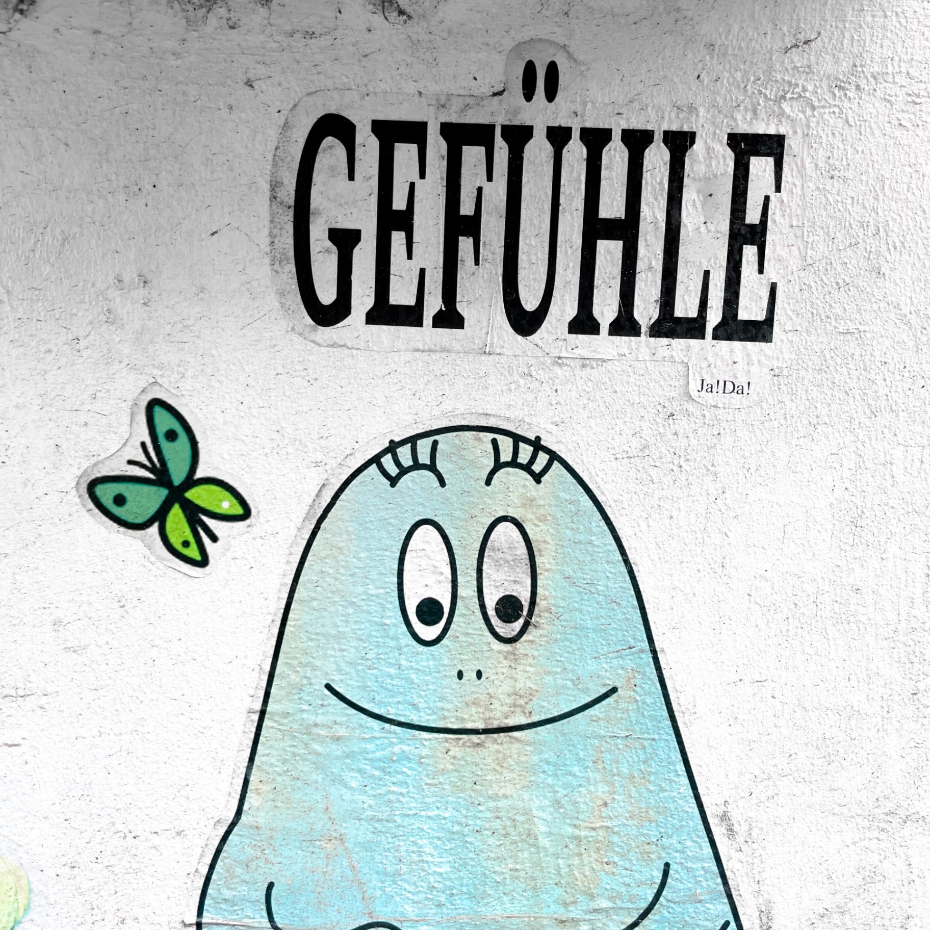Streetart auf Holz - Gefühle