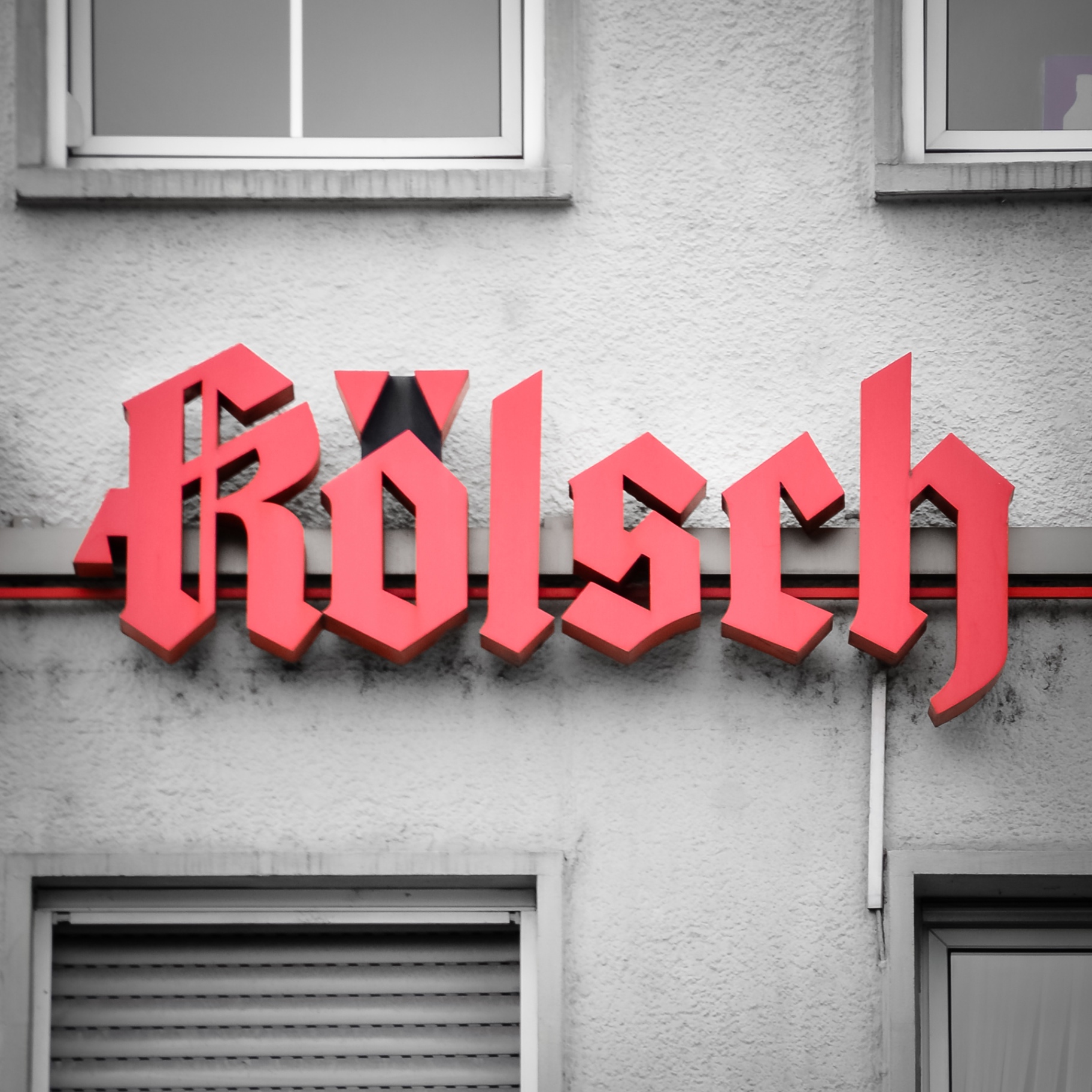 Köln auf Holz - Kölsch Schrift